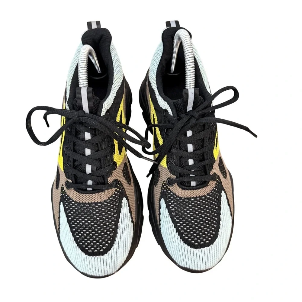 Athletic Sneakers Knit Running Shoes Size 10 Multi Color Chunky Mesh Outdoors